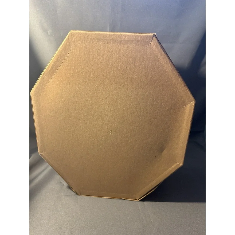 Vintage Knox NY Octagonal Hat Box Gold Crest Moveo et Proficio 1940's/50's AS IS